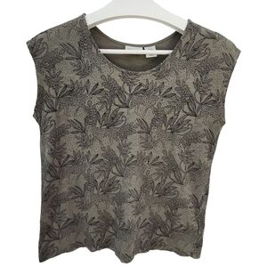 TABITHA WEBB Top Sleeveless T-shirt Green Jungle Print  XS